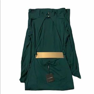 NWT JLUXLABEL Dark Teal Gold Standard Gold Bar Dre